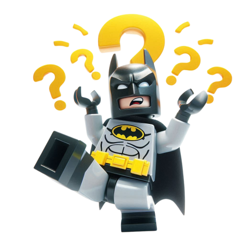 Illustration d'un Lego Batman confus | Boitmobile, Agence web de création de site internet à Amiens